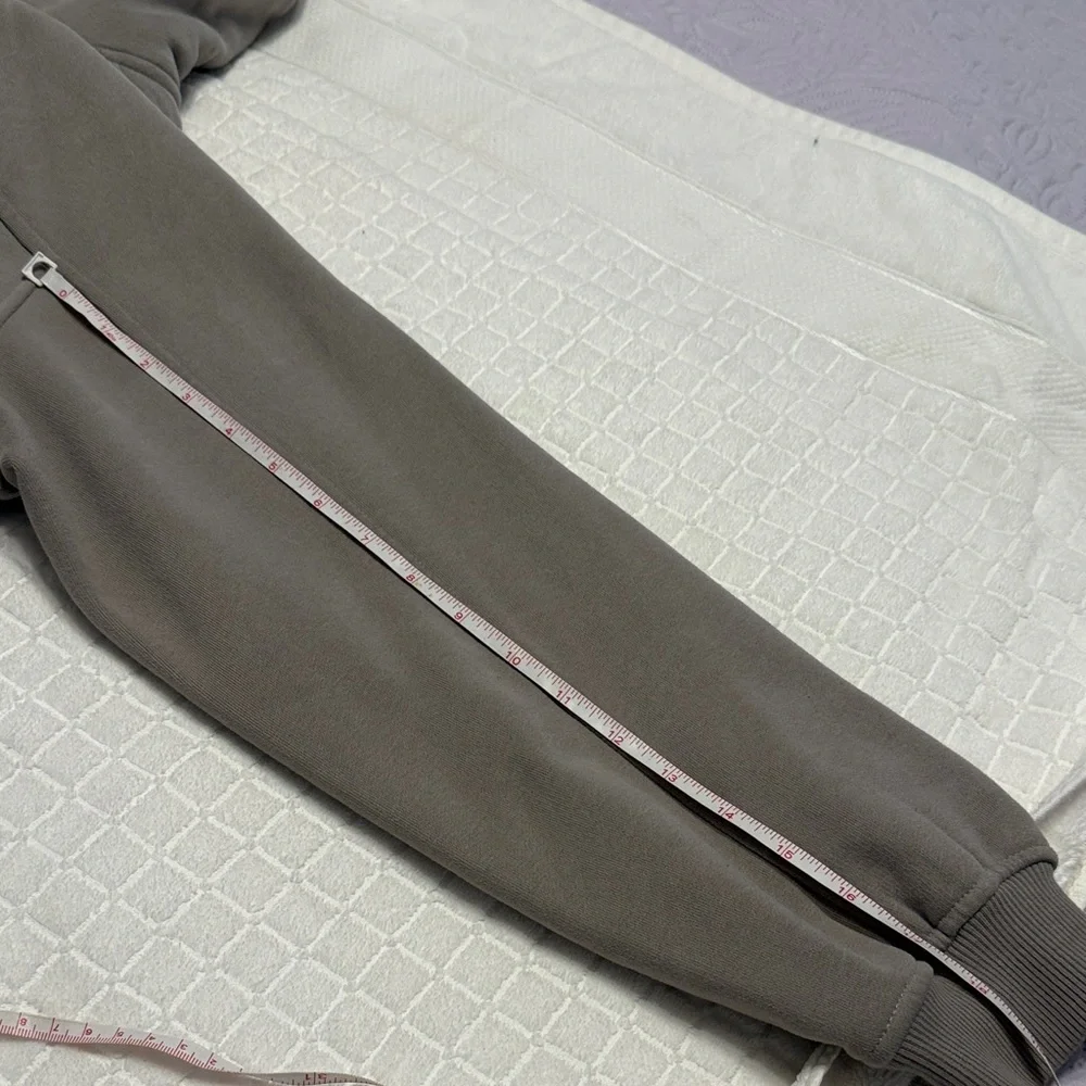 Roots Cropped Zip Hoodie in Taupe Brown/khaki/ - Picture 8 of 9